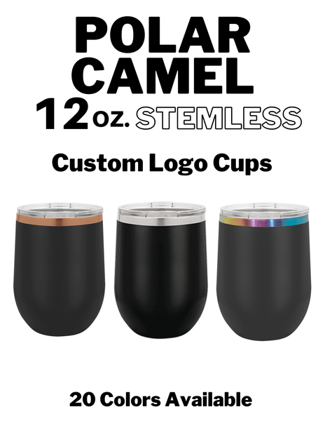 Polar Camel 12oz Stemless - Custom Logo Design - Set Up Listing