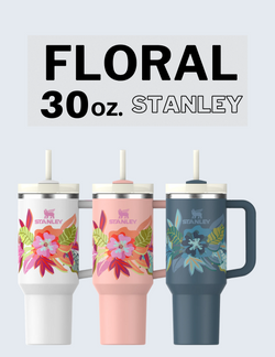 30oz Floral Stanley