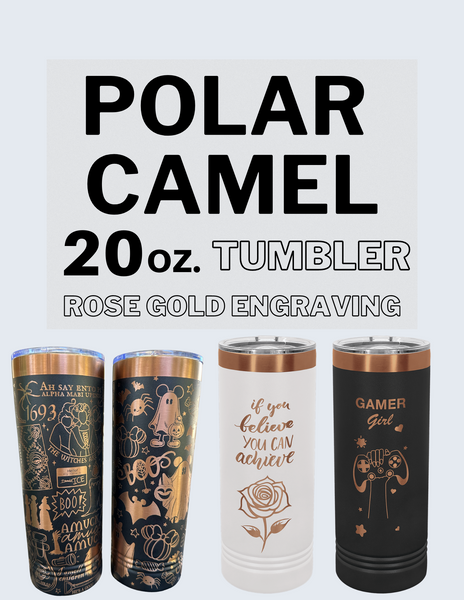 20oz Polar Camel Rose Gold Engraving