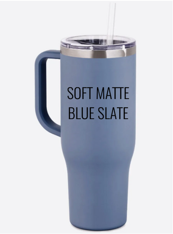 40oz Soft Matte Blue Slate