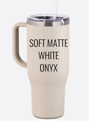 40oz Soft Matte White Onyx