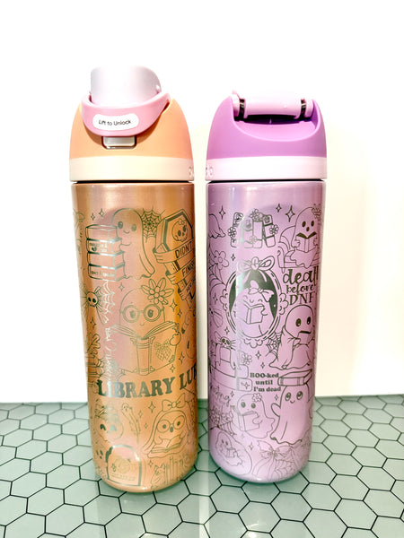 Owala Bottle 24oz - Books Spooky - Multiple Colors