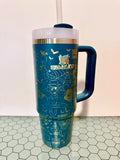 Stanley Quencher 30oz - Haunted Fab 5 Teal - IMPERFECT