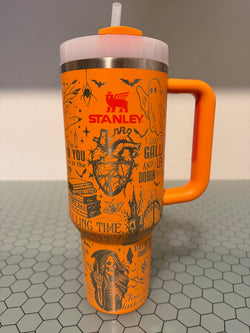 RTS - 40oz Golden Rod Stanley Quencher - Spooky Era