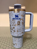 IMPERFECT RTS - 40oz Cornflower Stanley Quencher - Stitch