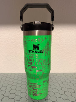 IMPERFECT RTS - 30oz Neon Green Stanley IceFlow - RunDis Dopey