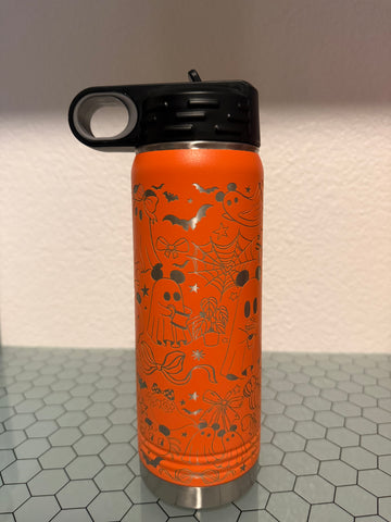 IMPERECT RTS - 20oz Orange Polar Camel Bottle - Dis Ghosts and Bows