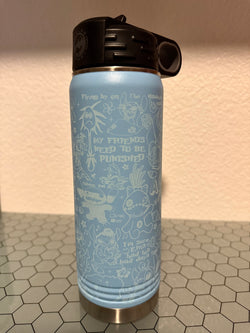 RTS - 20oz Light Blue Polar Camel Bottle - Stitch