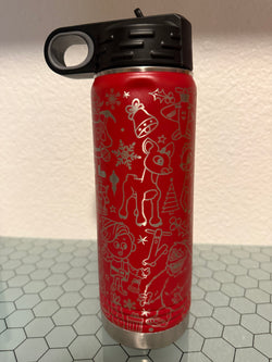 IMPERFECT RTS - 20oz Red Polar Camel Bottle - Rudolph