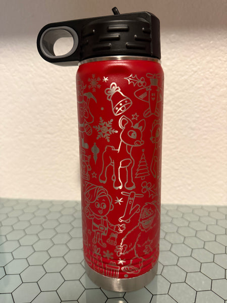 IMPERFECT RTS - 20oz Red Polar Camel Bottle - Rudolph