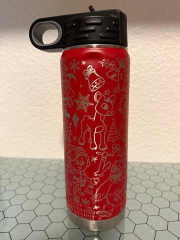 IMPERFECT RTS - 20oz Red Polar Camel Bottle - Rudolph