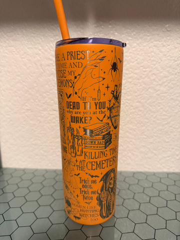 RTS - 20oz Tangerine Tall Skinny - Spooky Era