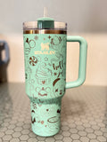 Imperfect RTS Stanley 40oz Quencher - Mint Julep - Holly Jolly