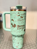 Imperfect RTS Stanley 40oz Quencher - Mint Julep - Holly Jolly