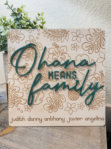 Home Line - Ohana Means Family - names